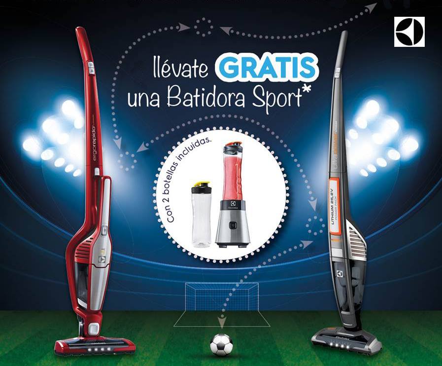 Por la compra de un aspirador escoba Electrolux regala una batidora Sport 